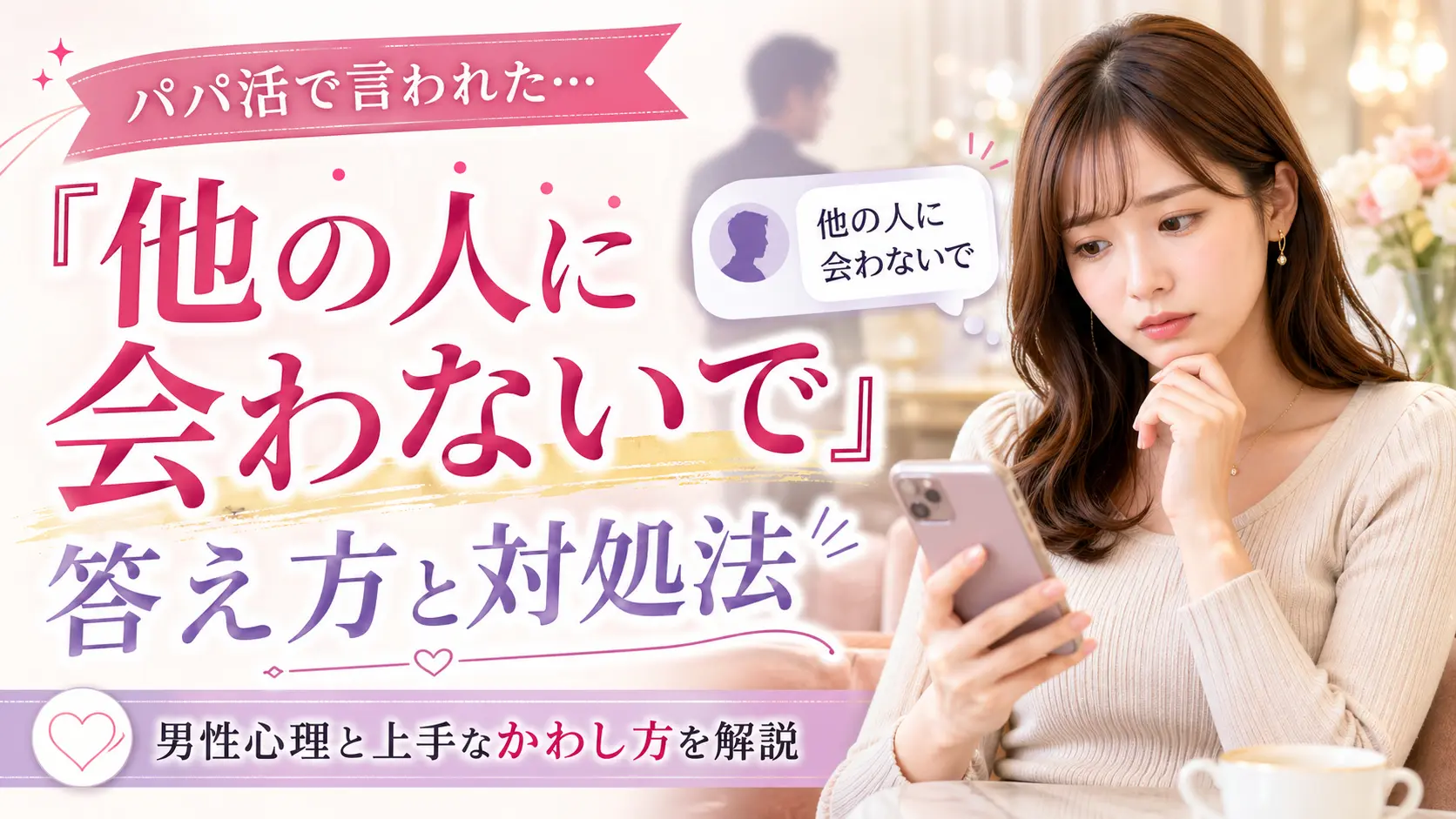 パパ活で他の人に会わないでと言われた！答え方の例文や対処法を解説