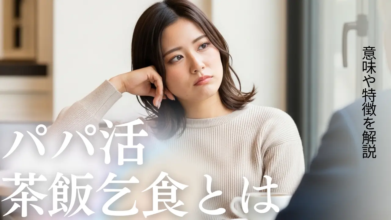 パパ活での茶飯・茶飯乞食とは何？意味・相場・特徴をわかりやすく解説
