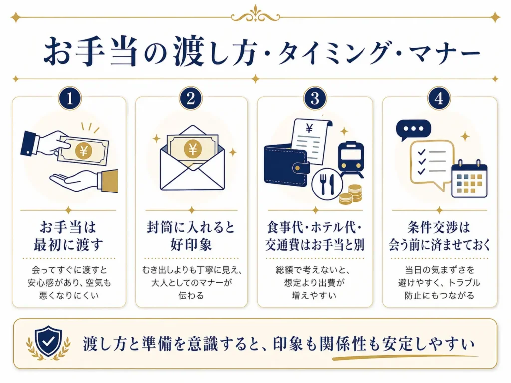 お手当の渡し方・タイミング・マナー