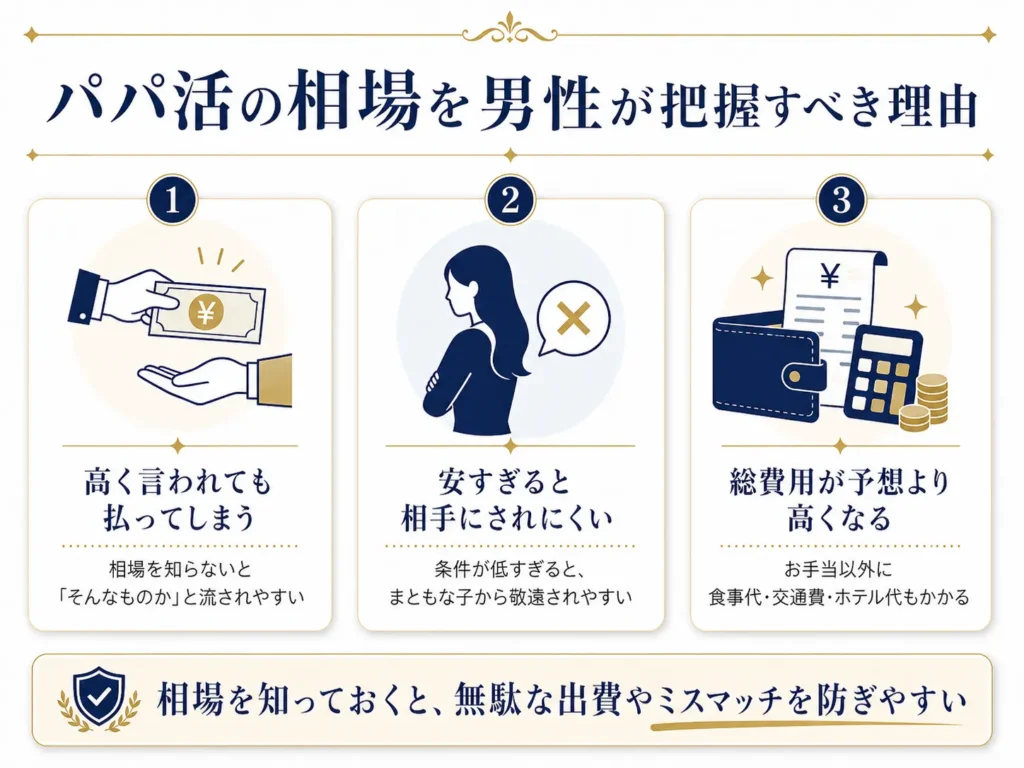パパ活の相場を男性が把握すべき理由
