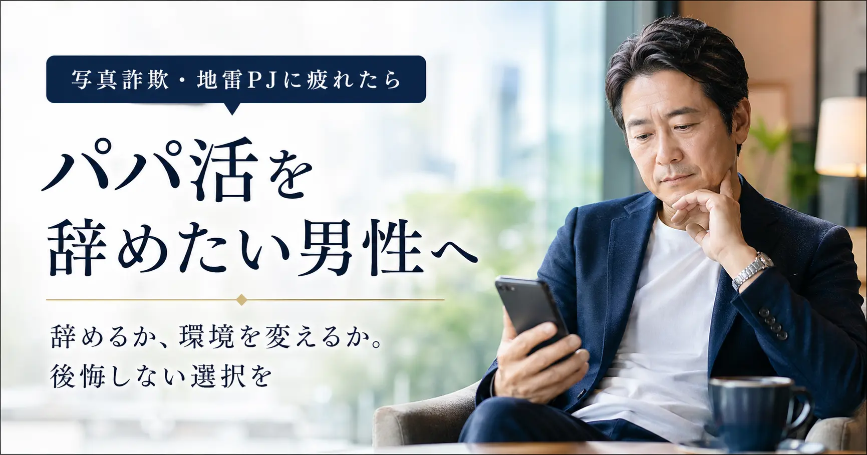 パパ活を辞めたい男性の対処法は？辞め時や上手に終わるコツ