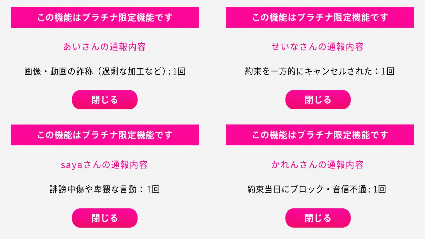 ラブアン 通報機能